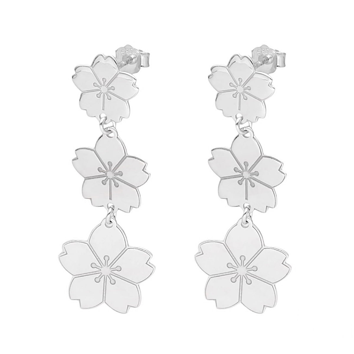 Srebrne kolczyki Ag 925 kwiatki PW0010224ER