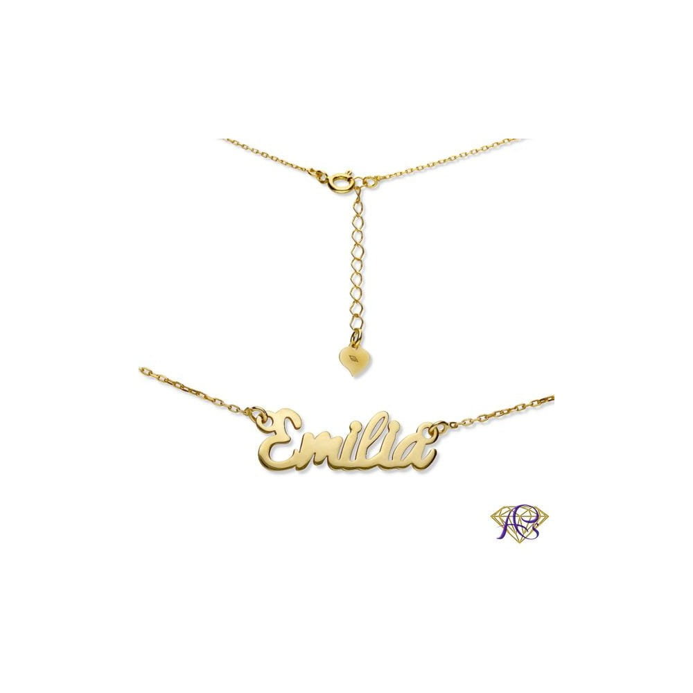 Naszyjnik srebrny Ag 925 złocony imię Emilia EMILIA/CEL/Z