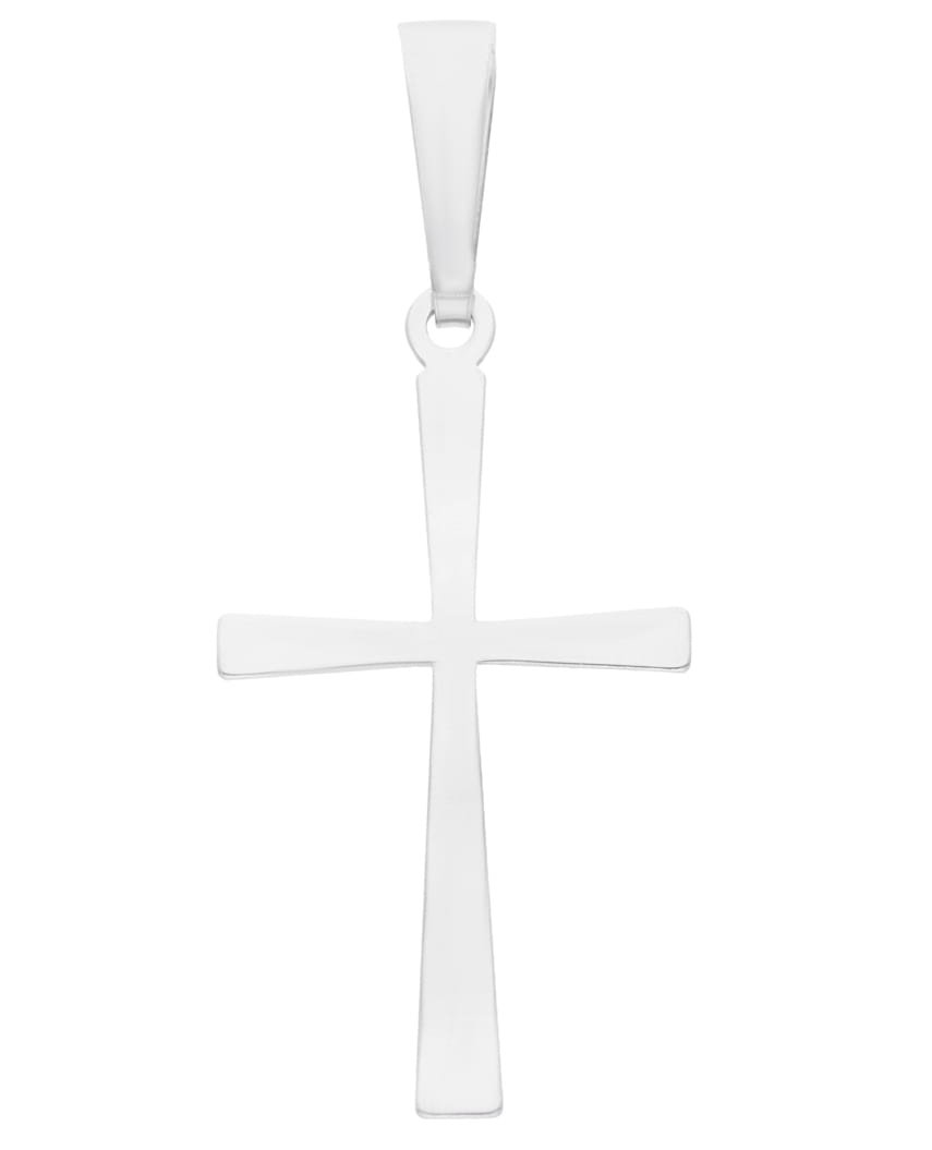 Srebrny krzyżyk rodowany KC005R_