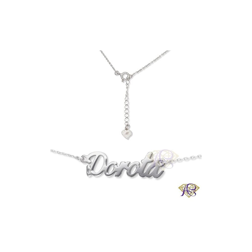 Naszyjnik srebrny Ag 925 rodowany imię Dorota DOROTA/CEL/R