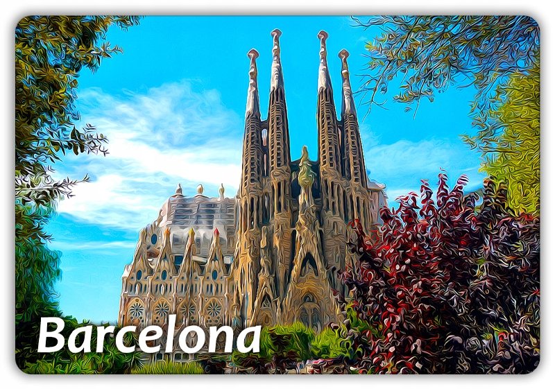 BARCELONA - Sagrada Familia - Świątynia - Spain - Magnes na lodówkę