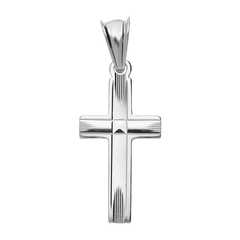 Srebrny krzyżyk rodowany Ag 925 GKD047R