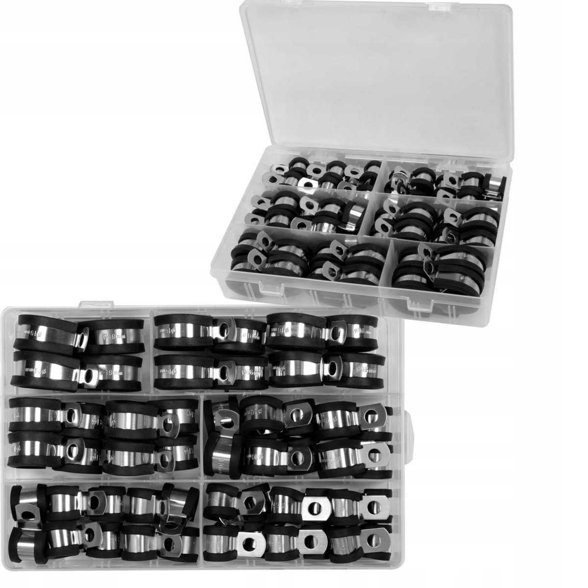 Yato Zestaw Opasek Zaciskowych Metalowo Gumowych