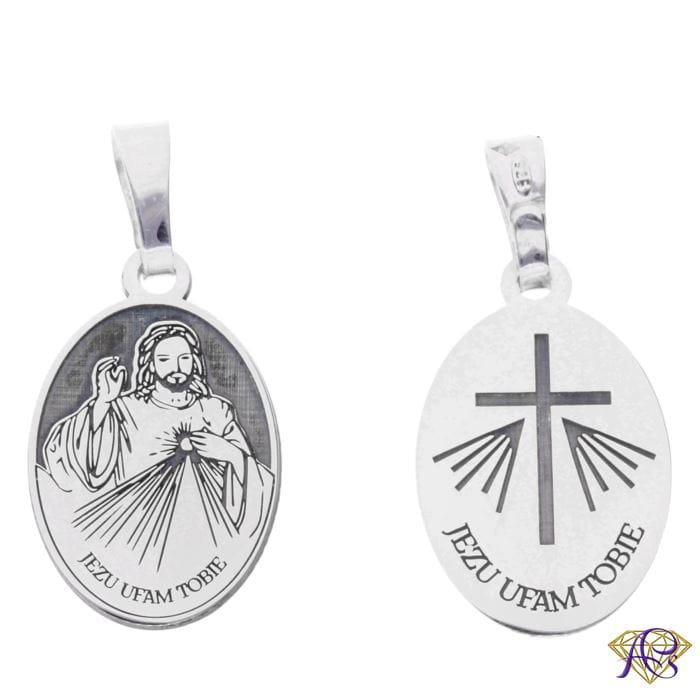 Srebrny medalik Ag 925 Jezus Miłosierny MDC034R
