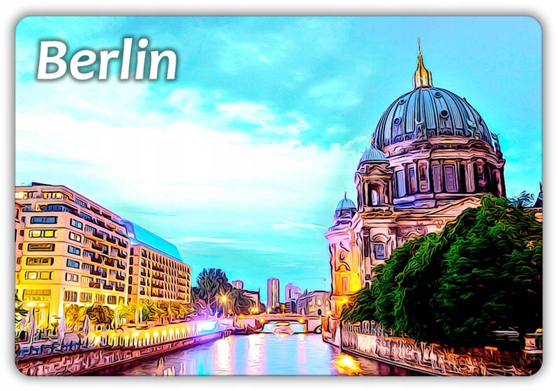 BERLIN - Katedra Berlińska - Niemcy - Sprewa - Magnes na lodówkę