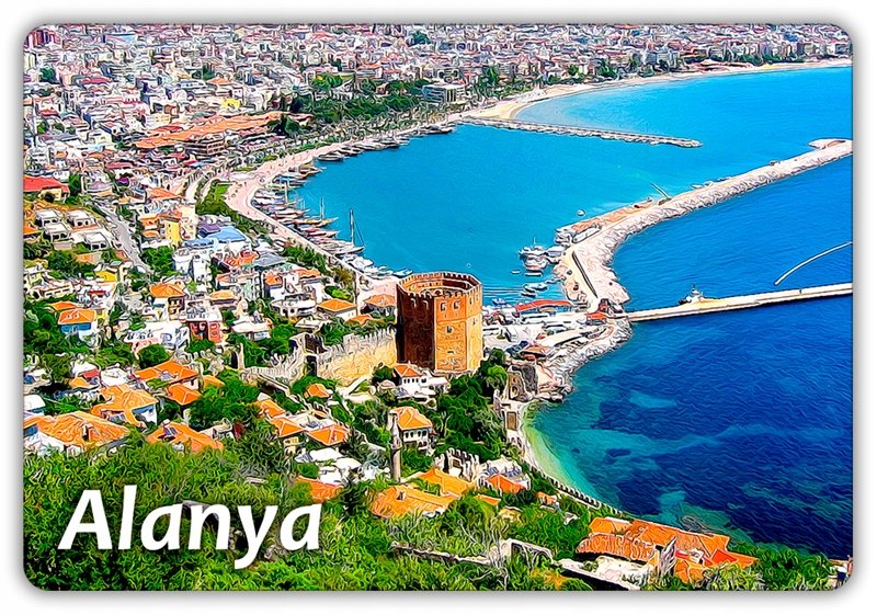 ALANYA - Port - Twierdza - Magnes na lodówkę