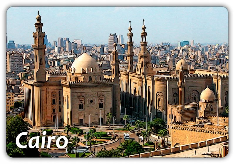 EGIPT - Meczet - Kair - Stolica - Magnes na lodówkę