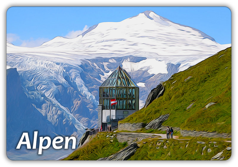 ALPY - Grossglockner - Trasa - Magnes na lodówkę
