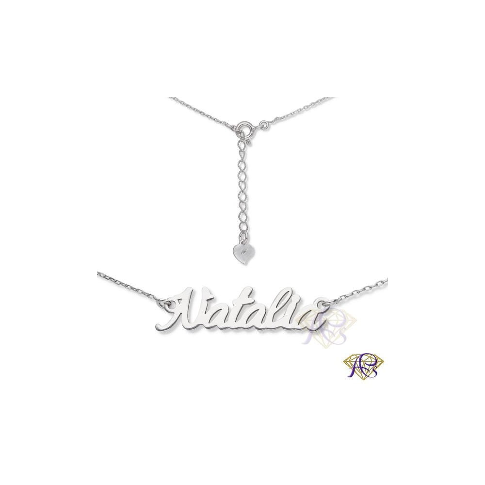 Naszyjnik srebrny Ag 925 rodowany imię Natalia NATALIA/CEL/R