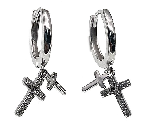 Kolczyki srebrne Ag 925 krzyże IM1740424ER