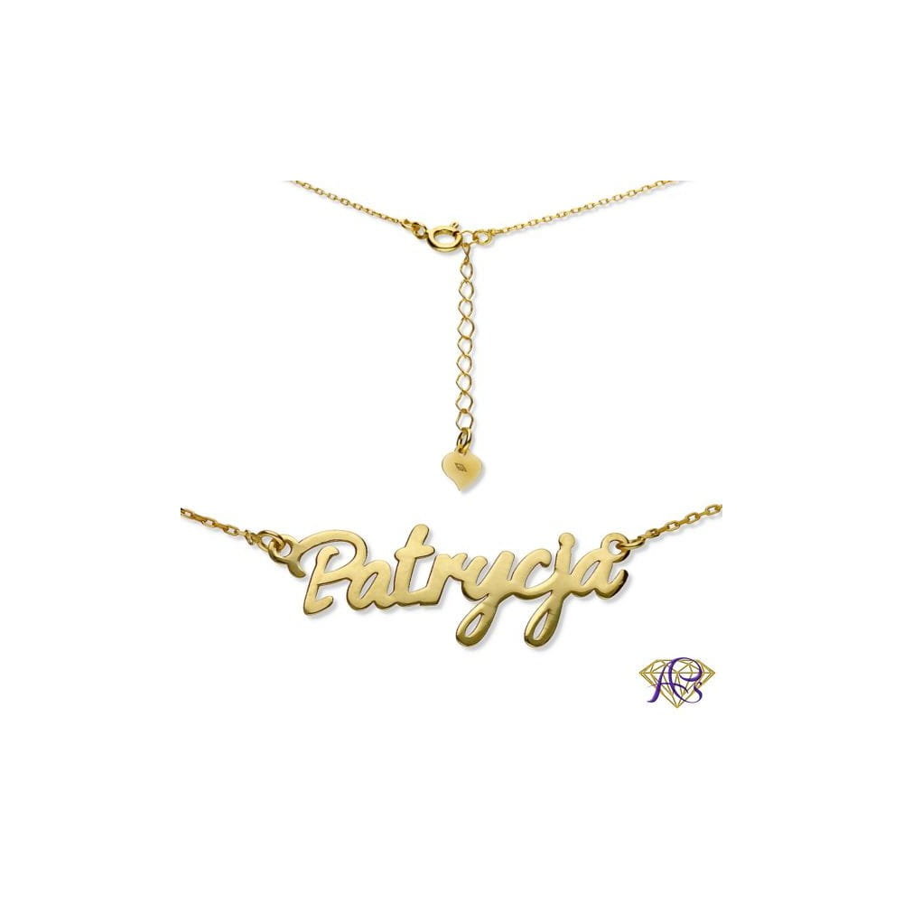 Naszyjnik srebrny Ag 925 złocony imię Patrycja PATRYCJA/CEL/Z