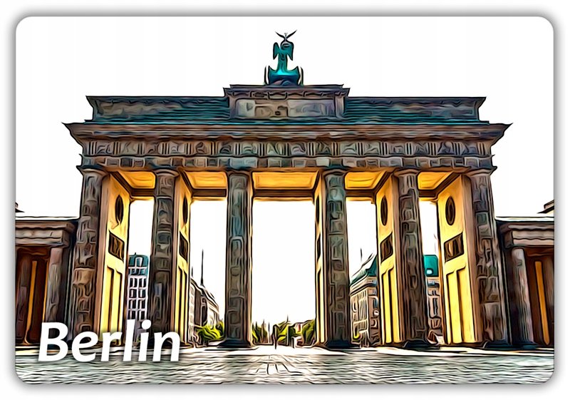 BERLIN - Brandenburger Tor - Brama Brandenburska - Magnes na lodówkę