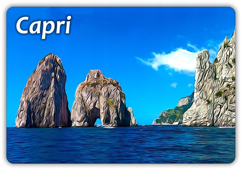 CAPRI - Skały Faraglioni - Włochy - Magnes na lodówkę