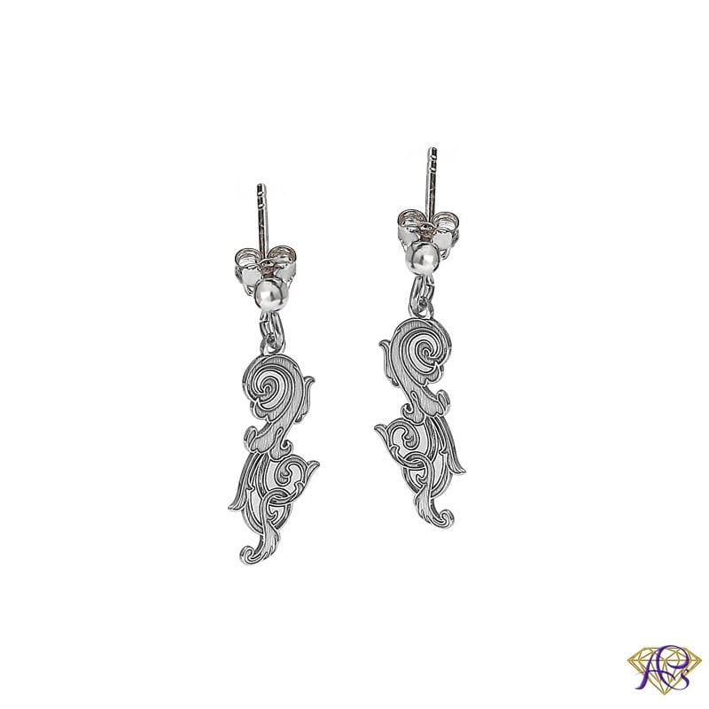 Kolczyki srebrne Ag 925 rodowane wiszące BS1575K