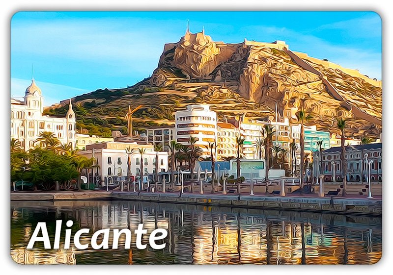 ALICANTE - HISZPANIA - Zamek św. Barbary - Magnes na lodówkę