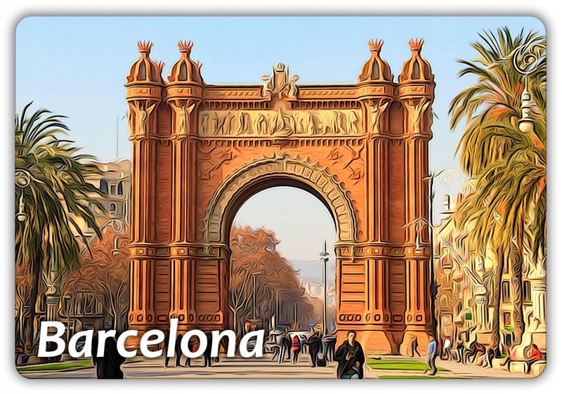 BARCELONA - Hiszpania - Łuk Triumfalny - Arc de Triomf - Magnes na lodówkę