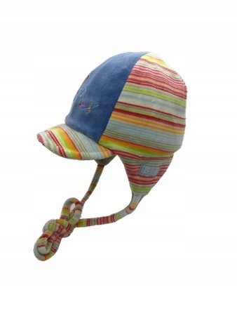 Czapka dziecięca jesienna zimowa Doll z troczkami i daszkiem 41