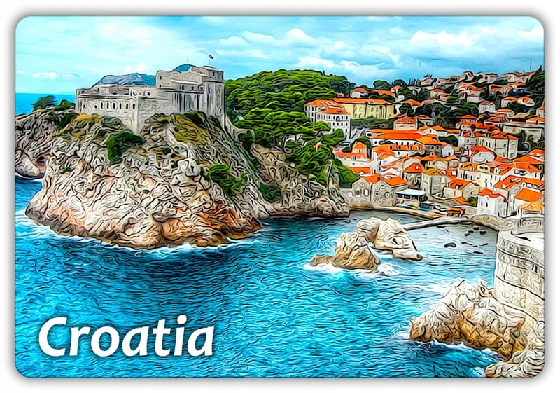CHORWACJA - Dubrownik - Stare Miasto - Dalmacja - Magnes na lodówkę