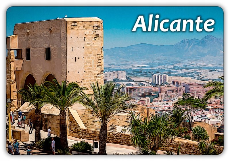 HISZPANIA - ALICANTE - Panorama - Magnes na lodówkę