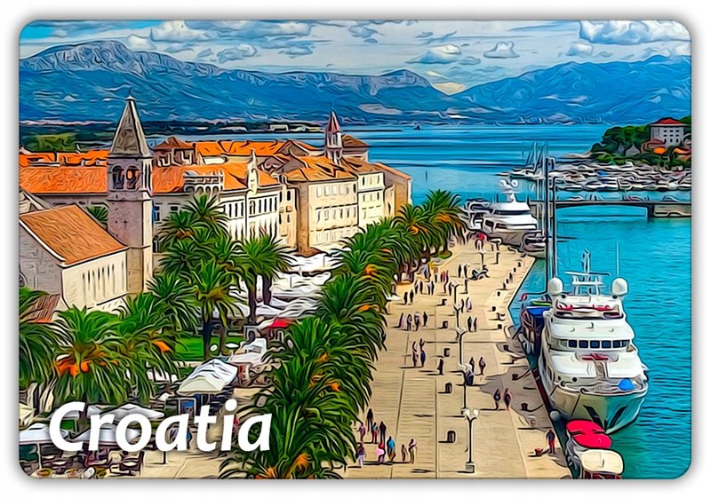 CHORWACJA - Trogir - Dalmacja - Krajobraz - Magnes na lodówkę