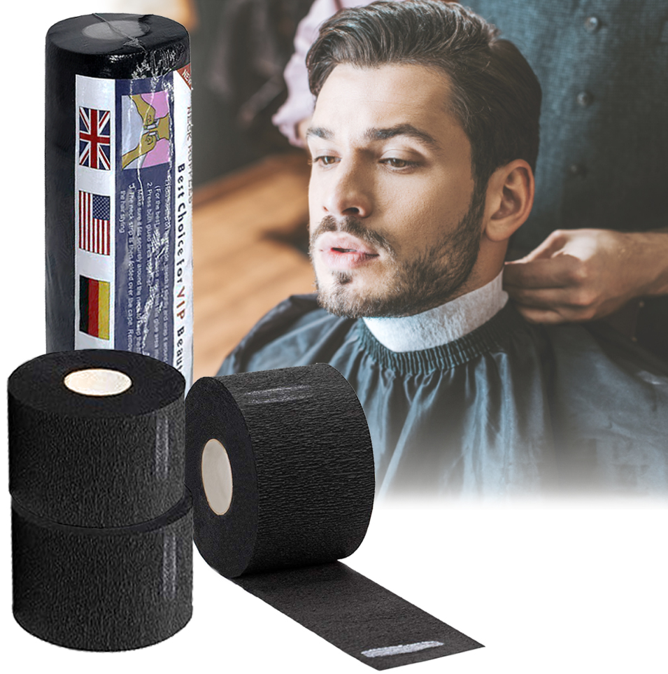 Kołnierzyki fryzjerskie barberskie ochronne jednorazowe kryza 100szt ochronne wodoodporne kołnierz