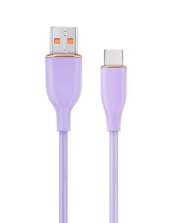 GEMBIRD Kabel USB Type-C ładowanie i transmisja oplot silikonowy 1.5m fioletowy