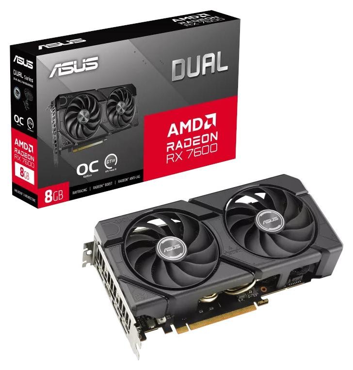 ASUS Radeon RX 7600 DUAL 8GB EVO OC DUAL-RX7600-O8G-EVO