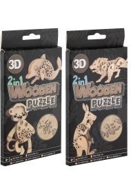 Puzzle drewniane 3D 2w1
