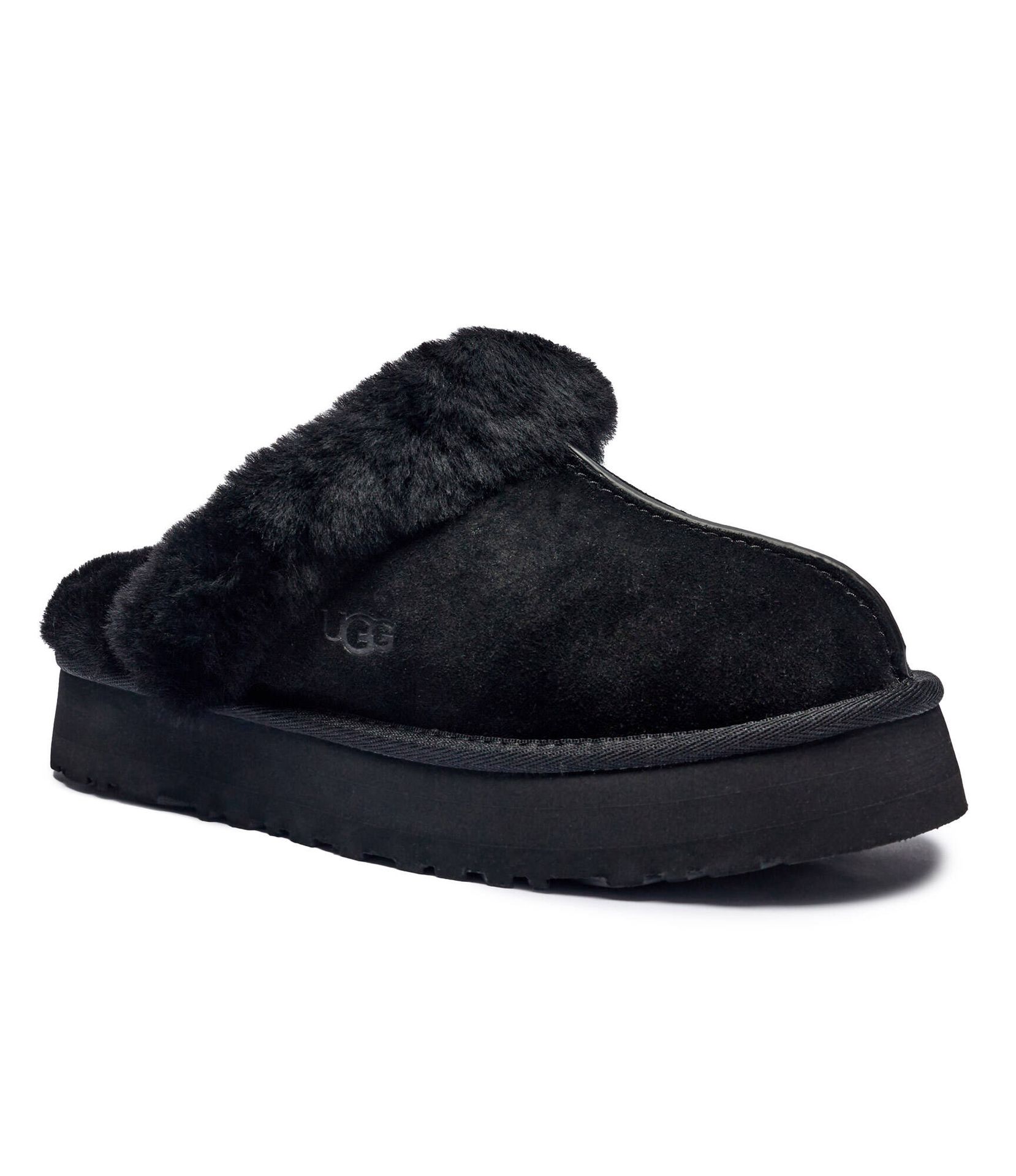 UGG Obuwie domowe DISQUETTE shearling zamsz z dodatkiem wełny