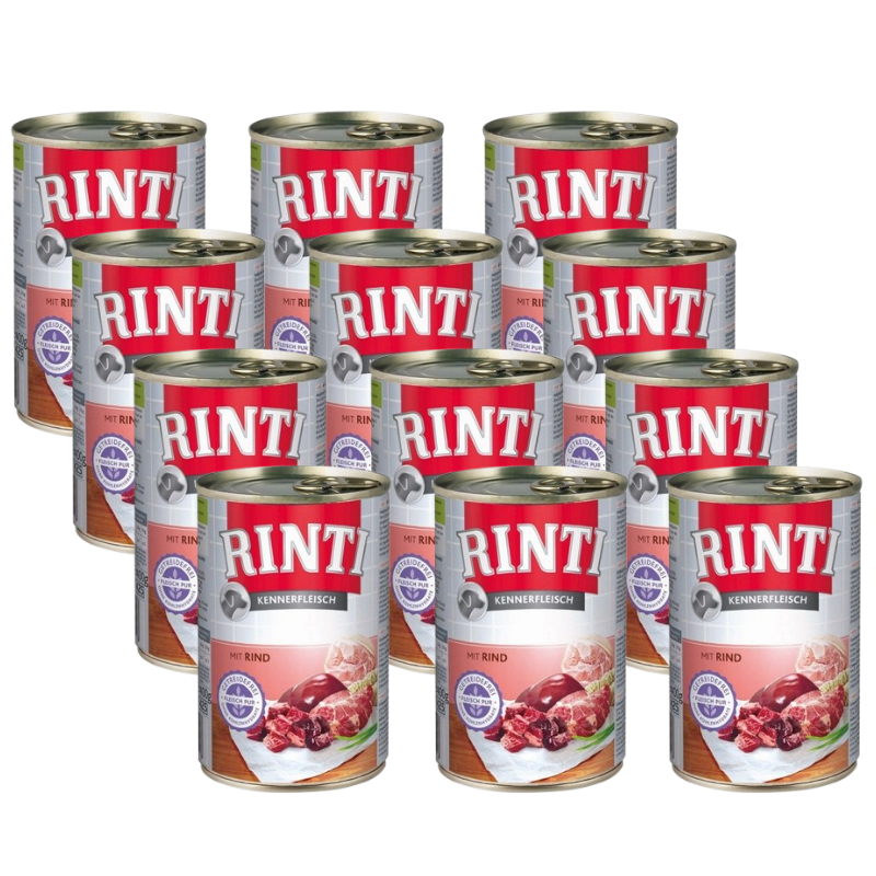 Rinti Kennerfleisch Rind karma mokra dla psa - wołowina 12x400g