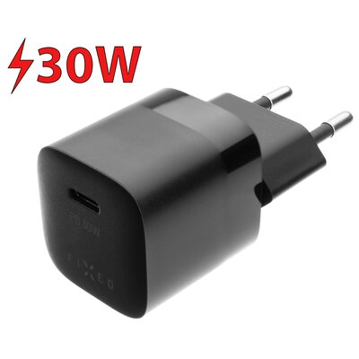Ładowarka sieciowa FIXED Mini USB-C PD, 30W (FIXC30M-C-BK) Czarna