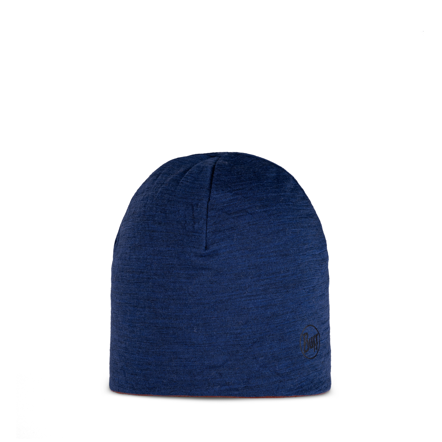 Czapka dwustronna z wełny dla dziecka Buff Merino Lightweight Beanie Youth solid cobalt/cinnamon - ONE SIZE