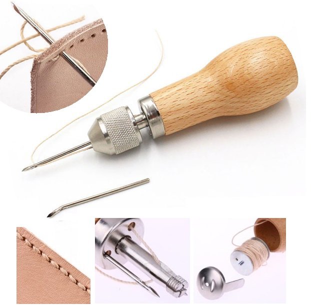 Szydło Automatyczne Do Szycia Skóry Ręczne + Igły