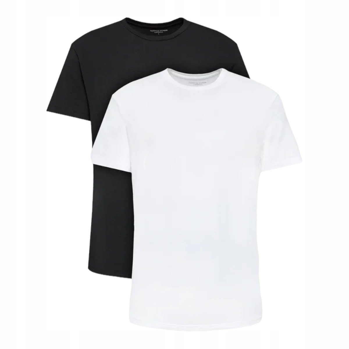 Tommy Hilfiger Dwupak 2 Pary Męska Koszulka 2P S/S Tee Biała/Czarna R.L