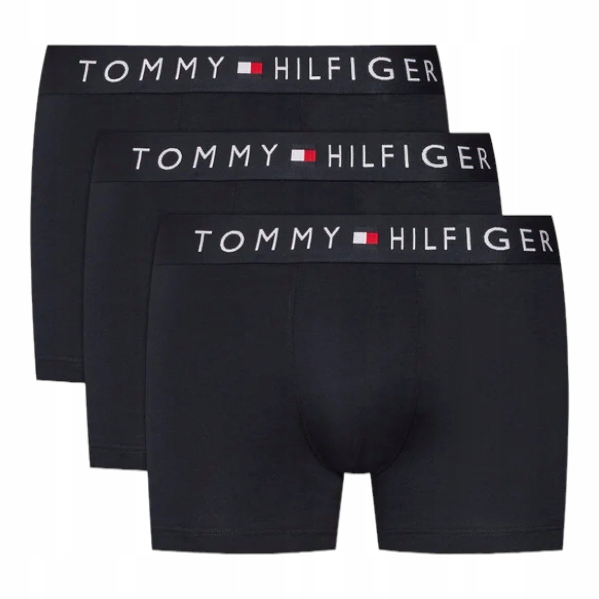 TOMMY HILFIGER BOKSERKI MĘSKIE MAJTKI 3P TRUNK GRANATOWE r.L