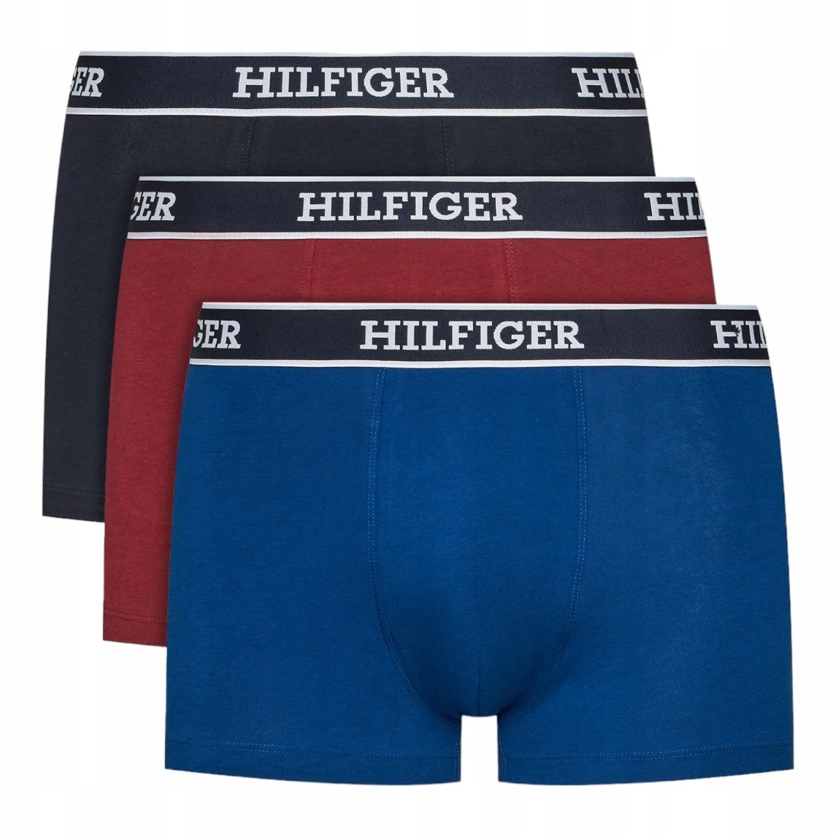 TOMMY HILFIGER BOKSERKI MĘSKIE MAJTKI 3P TRUNK WIELOKOLOROWE r.M