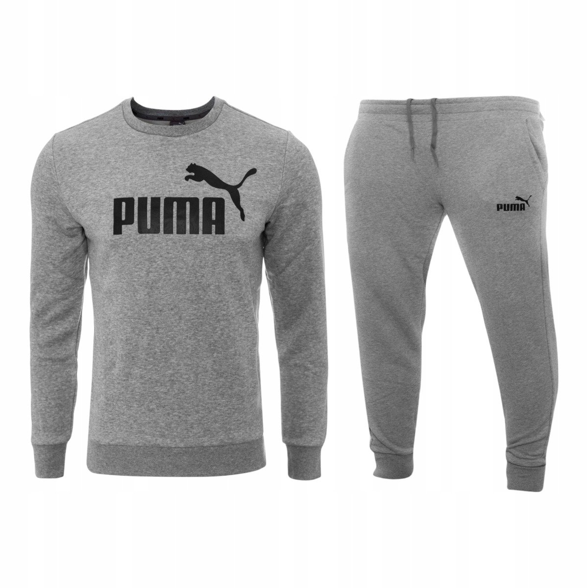 PUMA MĘSKI DRES KOMPLETNY ESS LOGO SZARY r.XL