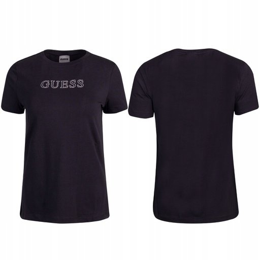 GUESS KOSZULKA DAMSKA T-SHIRT BRIANA CZARNA r.M