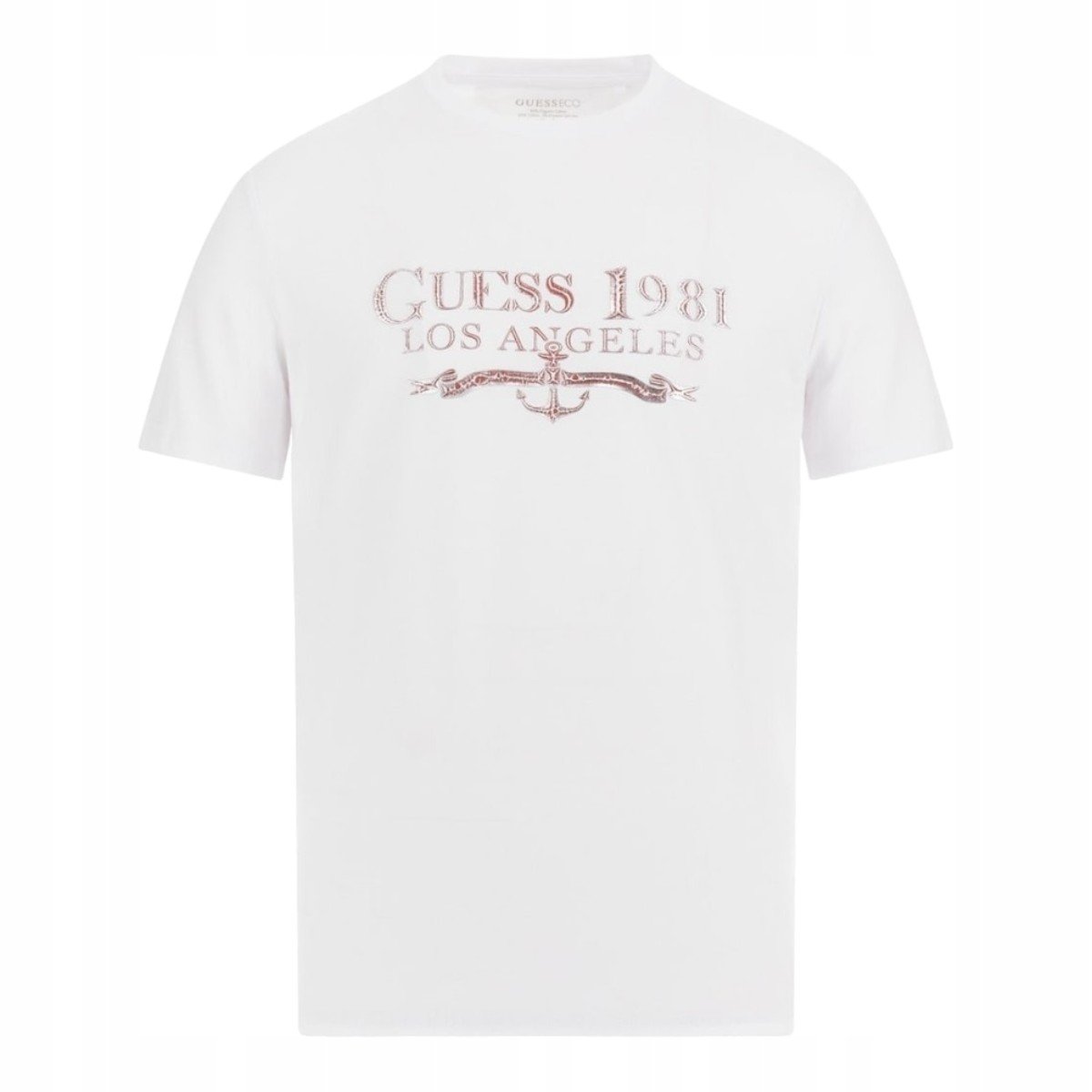 Guess Koszulka Męska T-Shirt Ss Cn Guess 1981 Triangle Tee Biała R.Xl