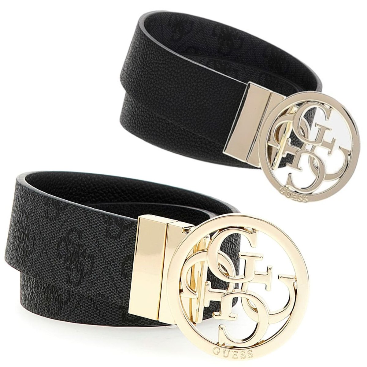 Guess Pasek Damski 2W1 Orlina Adj & Rev Pant Belt Czarny/Szary Clo R.L