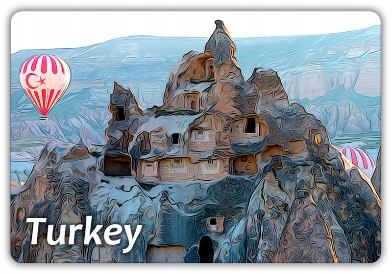 TURCJA - Kapadocja - Krajobraz - Magnes na lodówkę