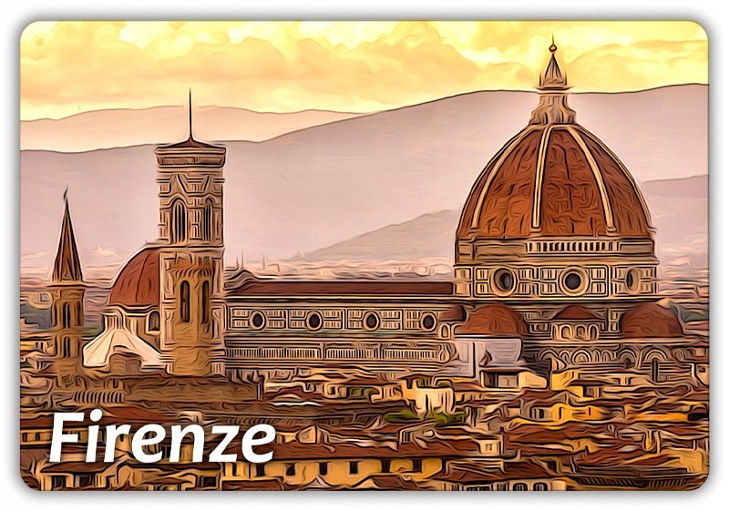 FLORENCJA - Katedra Santa Maria del Fiore - Włochy - Magnes na lodówkę