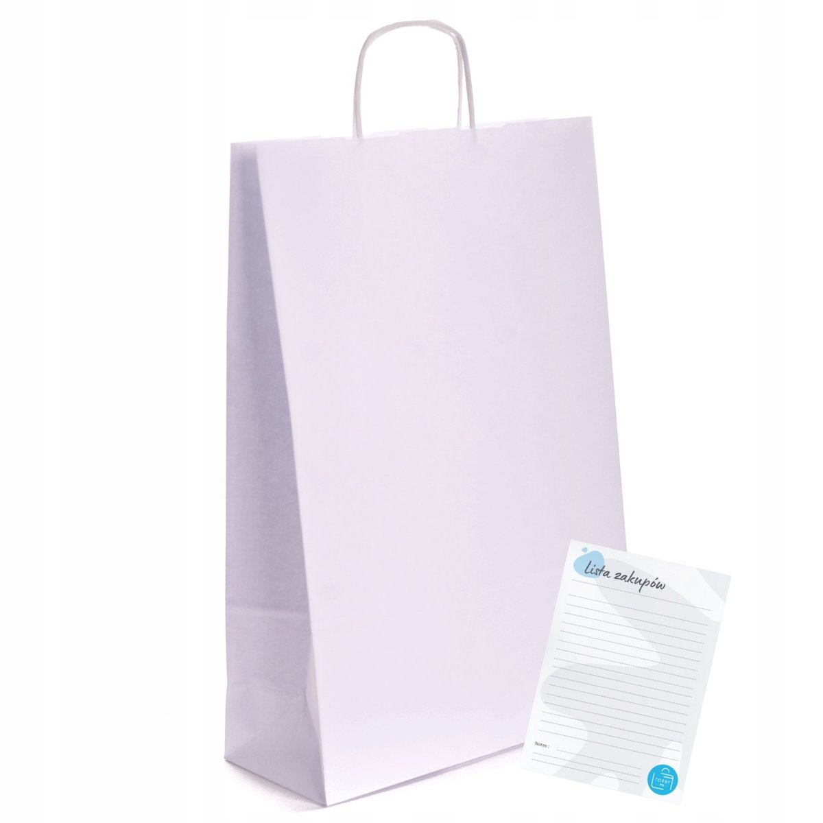 TORBA papierowa BIAŁA 24x10x36cm do sklepu torby papierowe na zakupy 175szt