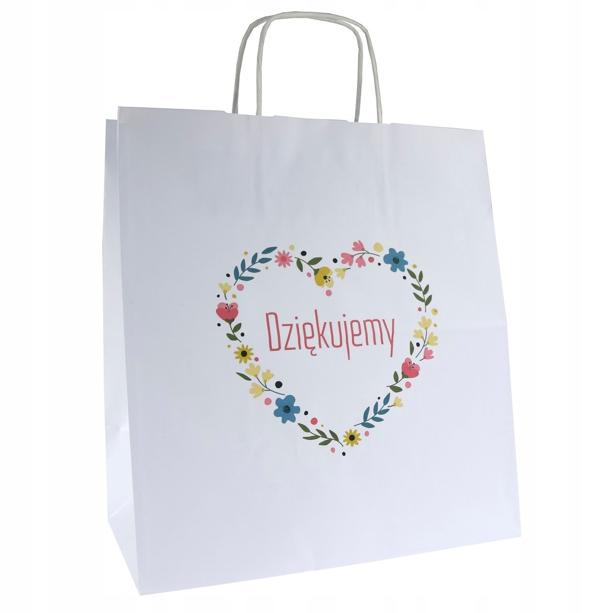 Torebka papierowa 30x17x34cm na wesele DZIĘKUJEMY