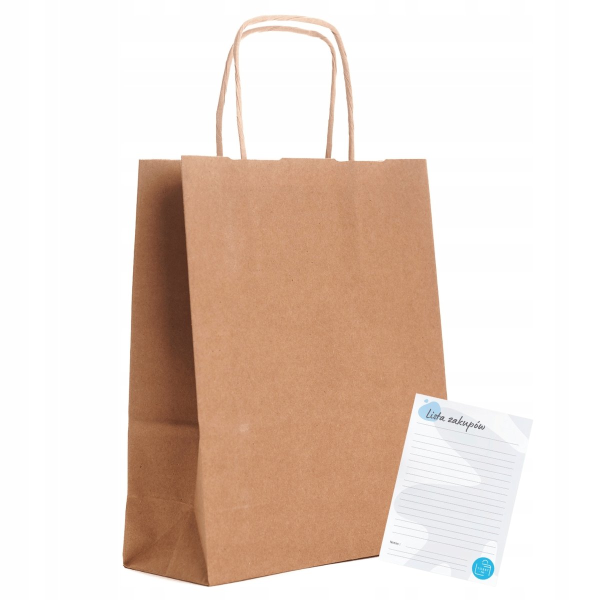 TORBA PAPIEROWA szara 18x8x22 TORBY brąz TOREBKI papierowe a5 EKO 100 sztuk