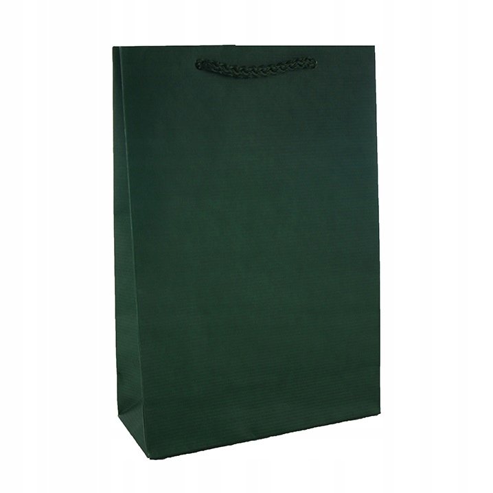 torba prezentowa papierowa ZIELONA 30x9x40cm torebki prestiż pakiet 10szt