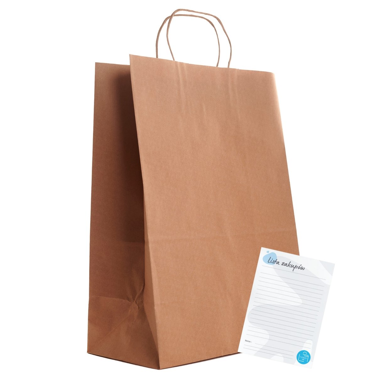 TORBY torba papierowa na zakupy BRĄZ szare a3 125 szt Torby ECO 30x17x42 cm