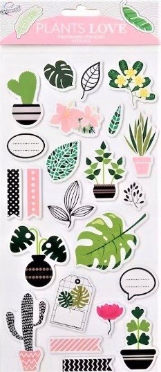 Tekturowe Naklejki ScrapBooking 3D Plants Love