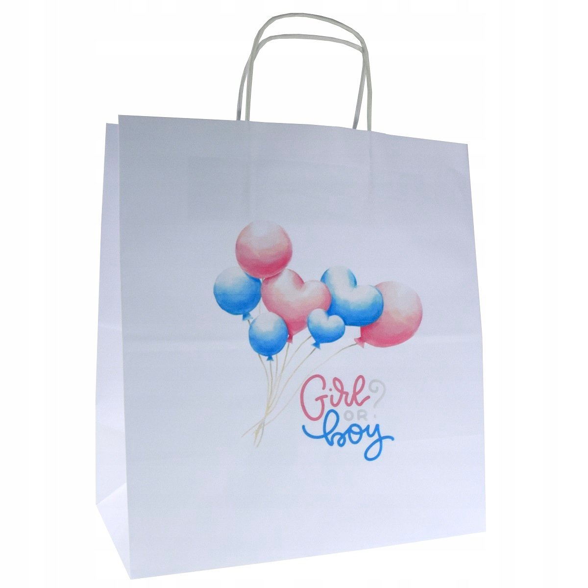 torebka papierowa na słodkie podziękowania BABY SHOWER 30x17x34 cm