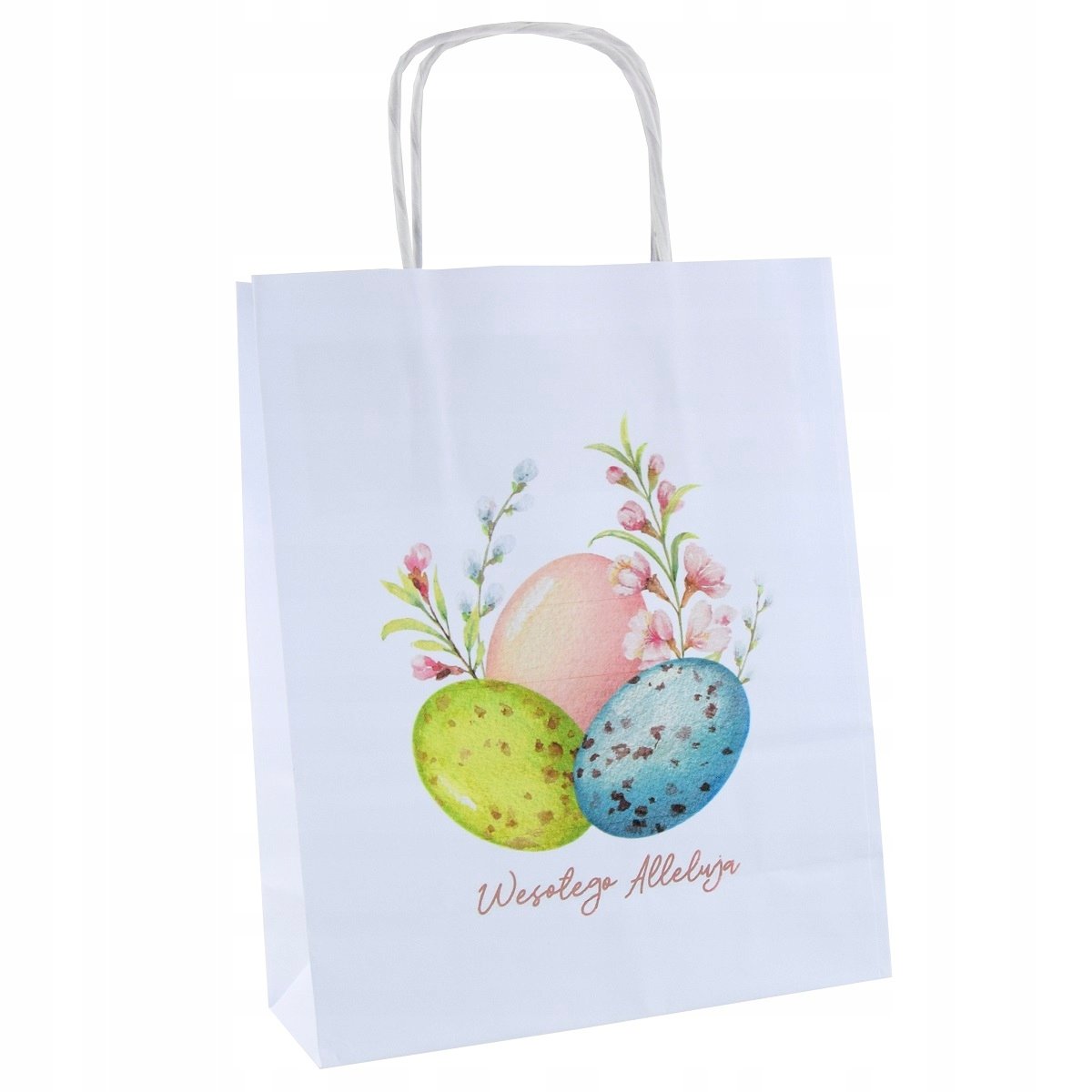 torba papierowa z nadrukiem A5 18x8x22 cm mała na WIELKANOC pisanki x1